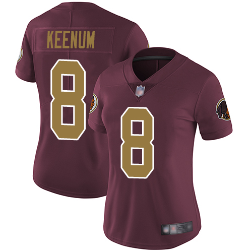 Washington Redskins Limited Burgundy Red Women Case Keenum Alternate Jersey NFL Football 8 80th